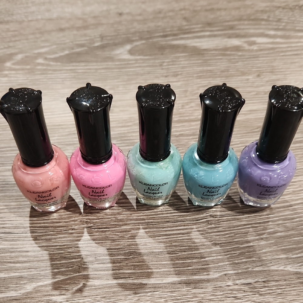 Kleancolor Press-On Nails - Pink, Blue, Purple